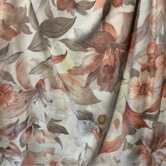 Vintage Floral Orange Tone Wrap Skirt - Picture 8 of 8